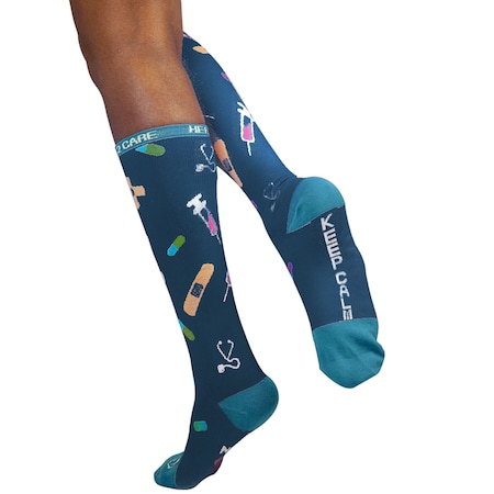 Zayaan Health Here 2 Care Compression Socks, Black, PR BLZH-CSHN-6B